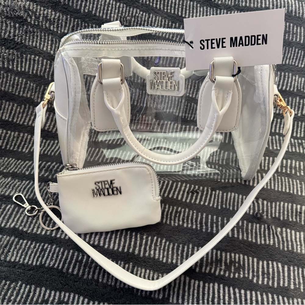 Steve Madden Transparent and White Bag Set